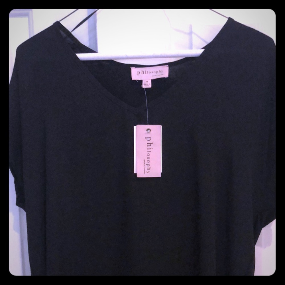 Black flowy top
